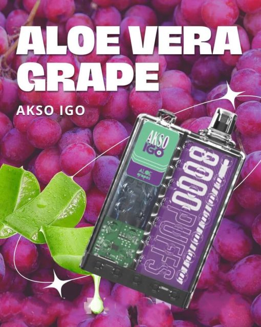 AksoIgo8000-Aloe-Vera-Grape-SG-VAPE-DELIVERY