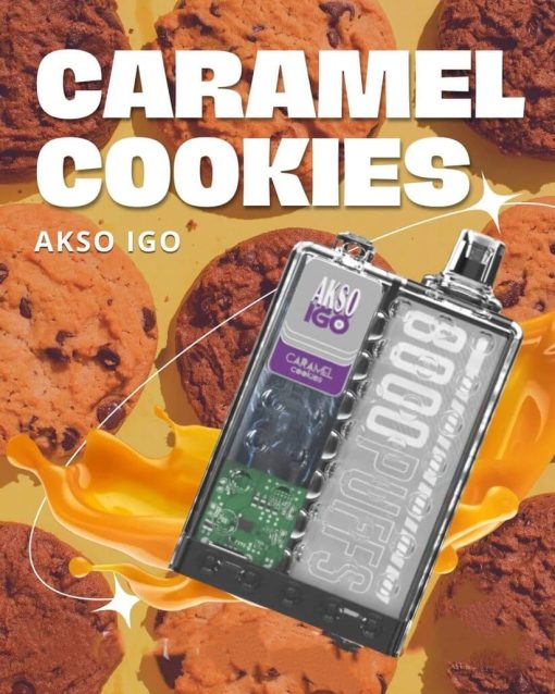 AksoIgo8000-Caramel-Cookies-SG-VAPE-DELIVERY