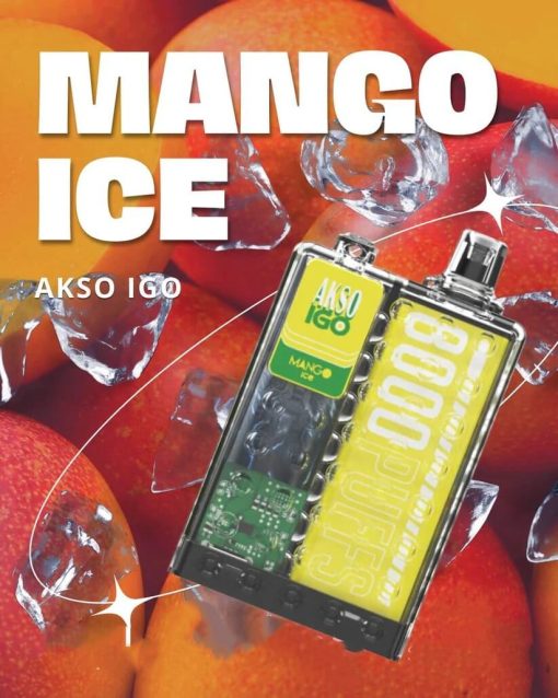 AksoIgo8000-Mango-Ice-SG-VAPE-DELIVERY