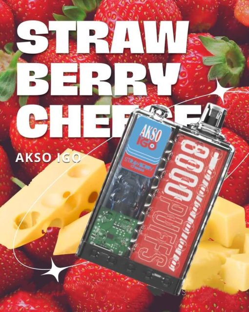 AksoIgo8000-Strawberry-Cheese-SG-VAPE-DELIVERY