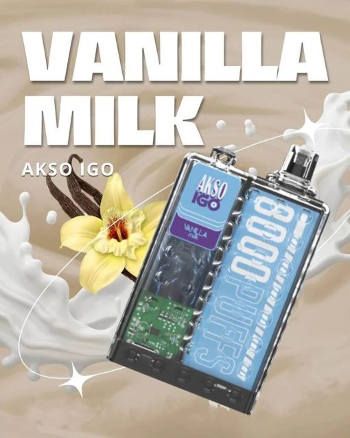 AksoIgo8000-Vanilla-Milk-SG-VAPE-DELIVERY