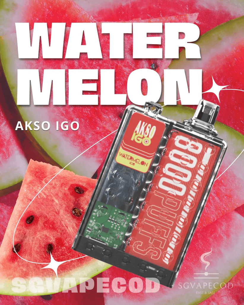 AksoIgo8000-Watermelon-SG-VAPE-DELIVERY