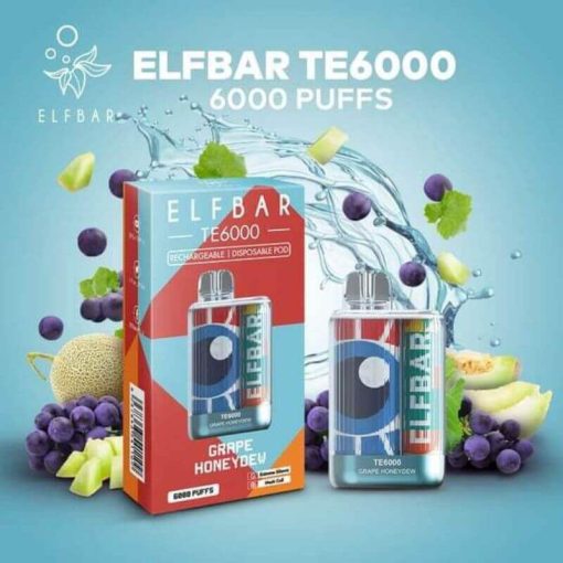 ELFBAR-TE6000-PUFFS-GRAPE-HONEYDEW-SG-VAPE-DELIVERY