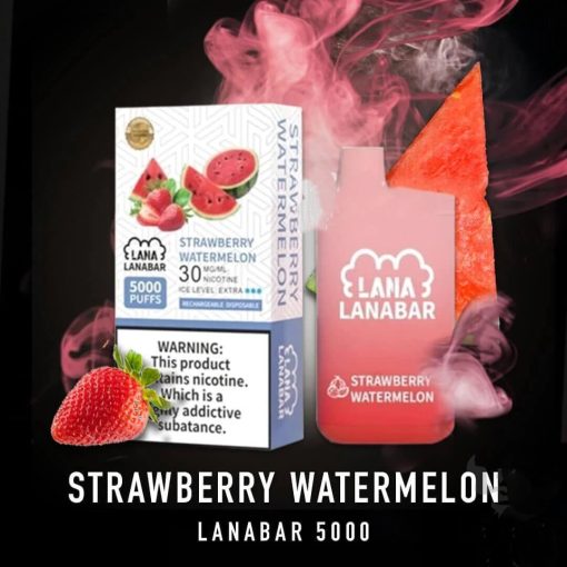 LANABAR-5000PUFF-STRAWBERRY-WATERMELON-SG-VAPE-DELIVERY