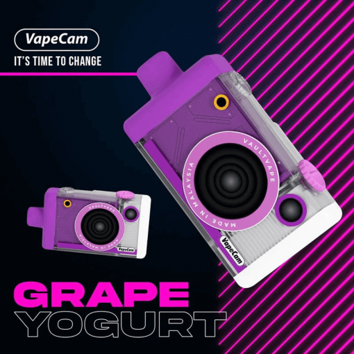 VAPECAM-STARTER-KIT-12000-PUFF-GRAPE-YOGURT-SG-VAPE-DELIVERY