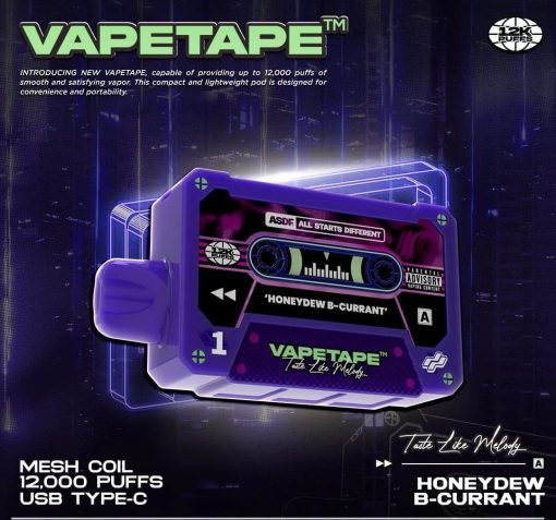 VAPETAPE-12000-PUFFS-HONEYDEW-BLACK-CURRENT-SG-VAPE-DELIVERY