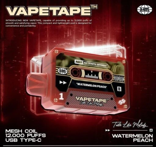 VAPETAPE-12000-PUFFS-WATERMELON-PEACH-SG-VAPE-DELIVERY