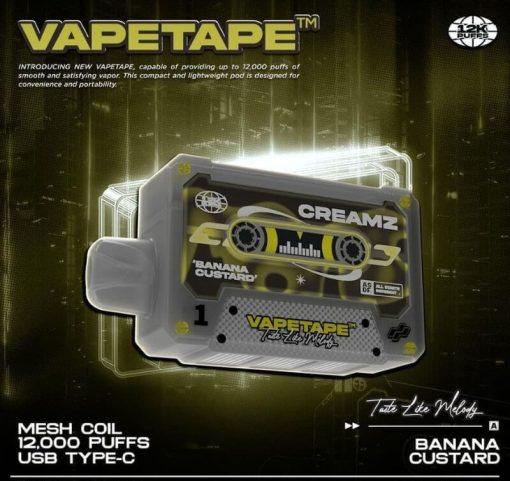 VAPETAPE-12000PUFFS-BANANA-CUSTARD-SG-VAPE-DELIVERY