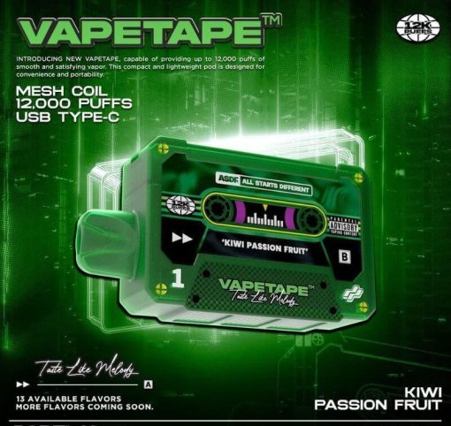 VAPETAPE-12000PUFFS-KIWI-PASSION-FRUIT-SG-VAPE-DELIVERY