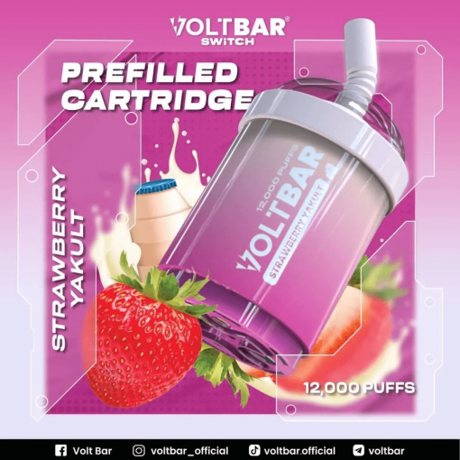 VOLTBAR-SWITCH-CARTRIDGE-12000-STRAWBERRY-YAKULT-SG-VAPE-DELIVERY