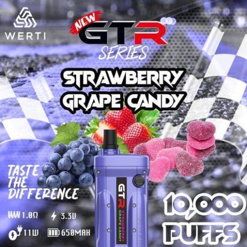 WERTI-GTR-10000-Puffs-STRAWBERRY-GRAPE-CANDY-SG-VAPE-DELIVERY